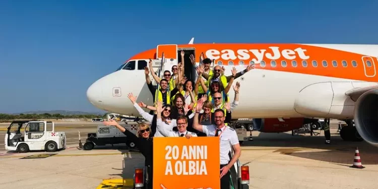 EasyJet da 20 anni a Olbia col traguardo di 1 mln di passeggeri