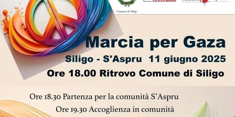 A Siligo una marcia per Gaza, appuntamento l’11 giugno