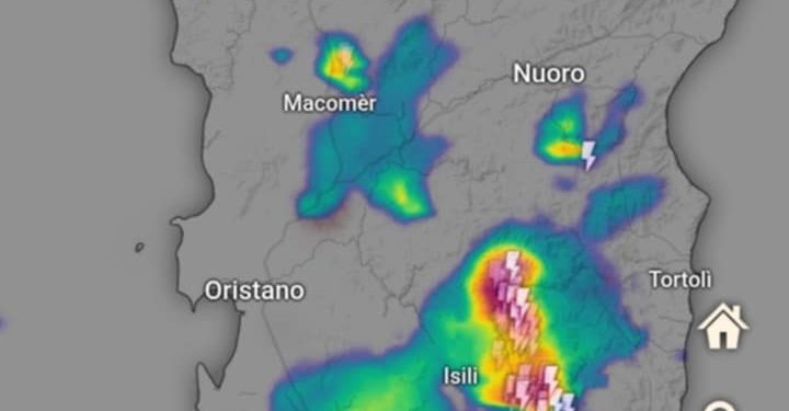 Maltempo, violenti temporali pomeridiani sulla Sardegna