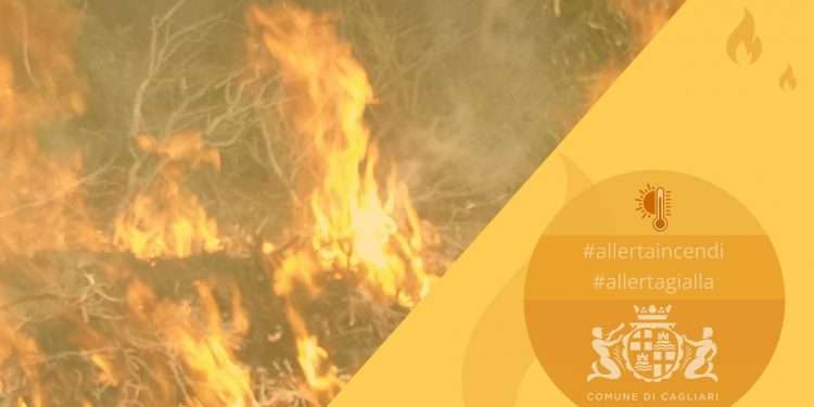 Rischio incendio: allerta codice giallo nel territorio di Cagliari venerdì 11 luglio
