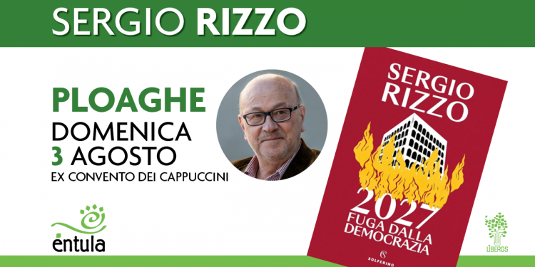 Il giornalista Sergio Rizzo a Ploaghe domenica 3 agosto con il suo nuovo libro
