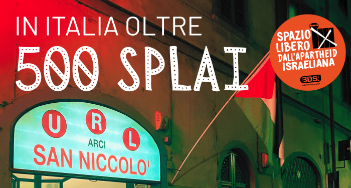 Italia, sono 500 gli Spazi Liberi dall’Apartheid Israeliana