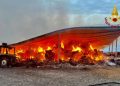 Monastir, in fiamme azienda agricola: intervento dei Vigili del Fuoco