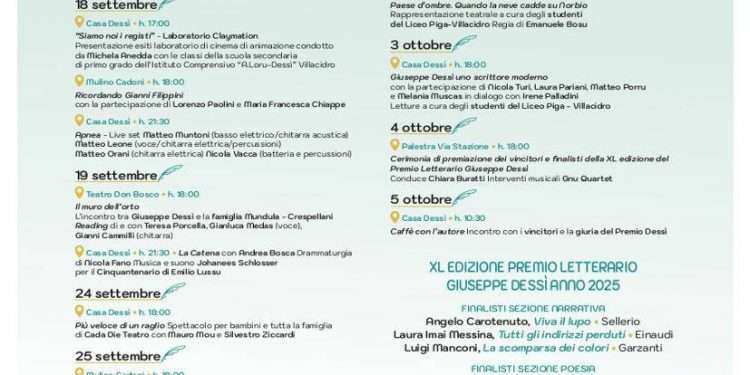 Premio Dessì: i nomi dei finalisti e dei Premi speciali della quarantesima edizione