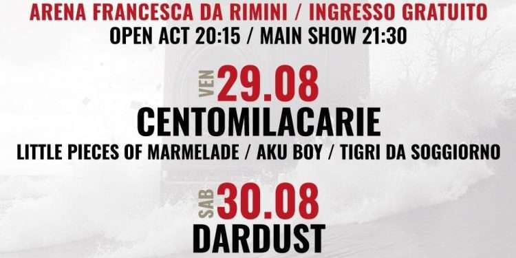 Rim-Rimini in musica: tre serate all’Arena Francesca da Rimini il 29/30/31 agosto