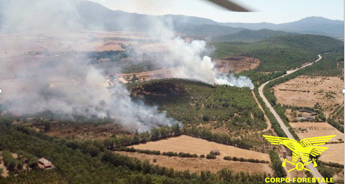 12 incendi in Sardegna, fiamme da nord a sud dell’isola