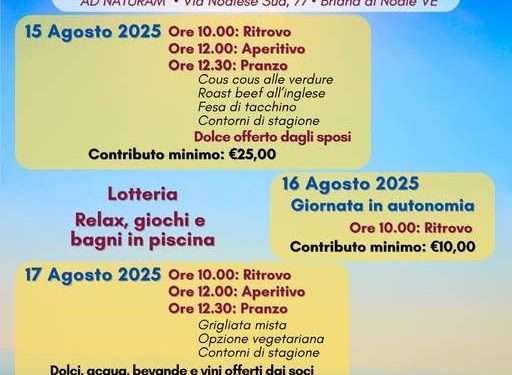 Ferragosto naturista nel veneziano: appuntamento dal 15 al 17 agosto