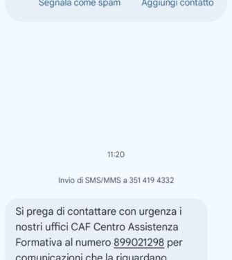 Si spacciano per il CAF tramite SMS, ma prosciugano il credito telefonico