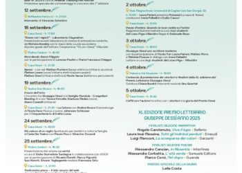 Il 18 e il 19 settembre cinque nuovi appuntamenti per il XL Premio Letterario Giuseppe Dessì