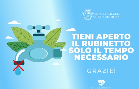 Alghero lancia una campagna di sensibilizzazione sull’utilizzo dell’acqua