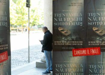 ‘Trentamila naufraghi sotto i mari’, a Roma centinaia di manifesti