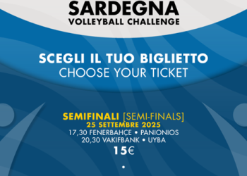 Da giovedì 4 settembre la vendita online dei biglietti del Sardegna Volleyball Challenge