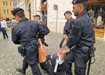 Blitz di Ultima generazione alla Camera: “Volevamo piantare la bandiera della Palestina”