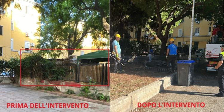 Cagliari, piazza Medaglia Miracolosa liberata da opere abusive
