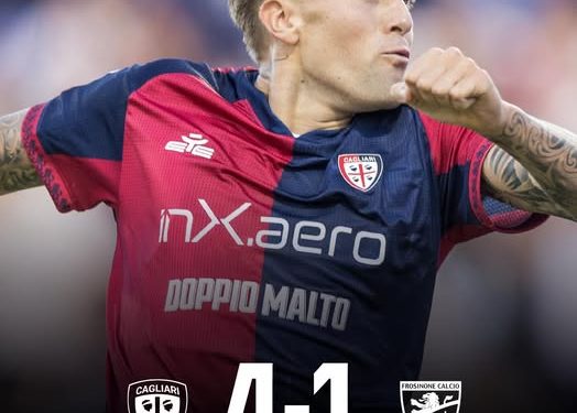 Coppa Italia: 4-1 al Frosinone, il Cagliari agli ottavi se la vedrà col Napoli