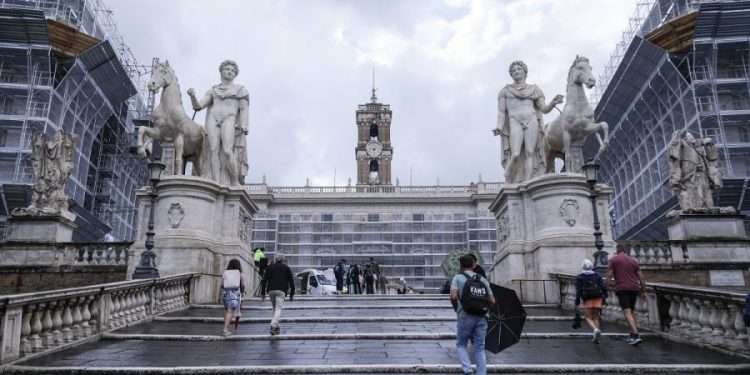 Stampa Romana con la Global Sumud Flotilla per Gaza, sabato 6 settembre in piazza del Campidoglio