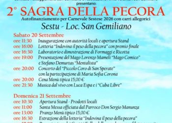 Sestu celebra la tradizione con la Seconda Sagra della Pecora a San Gemiliano 20 e 21 Settembre 2025