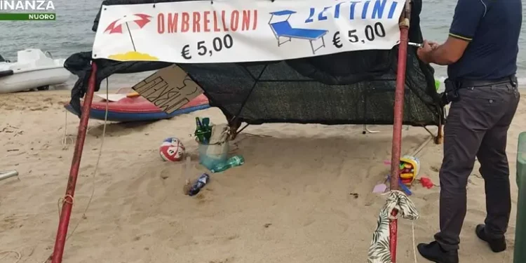 Guardia di Finanza sequestra stabilimento balneare abusivo a Dorgali