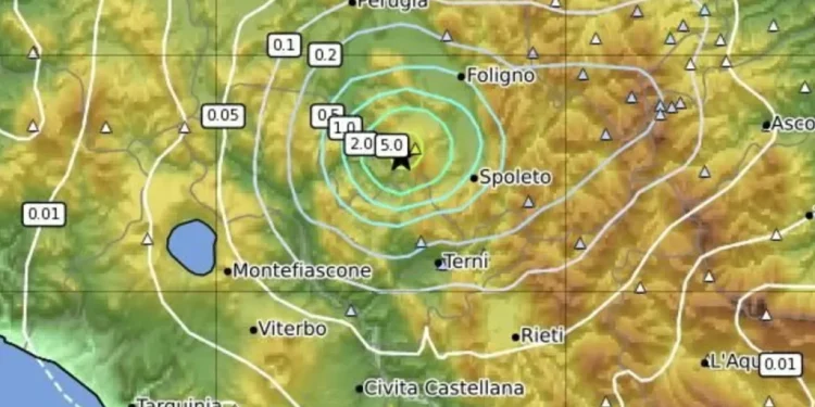 La terra trema in Umbria, scossa di magnitudo 3.8 vicino Massa Martana