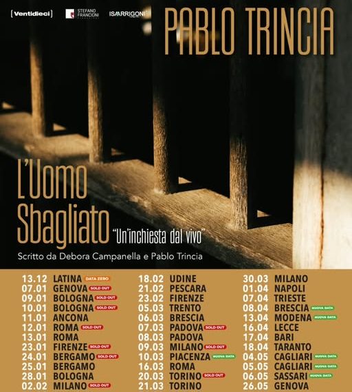 Pablo Trincia presenta lo spettacolo “L’uomo sbagliato”: ecco le date