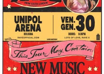 Raye in concerto a Bologna, unica data italiana a gennaio 2026