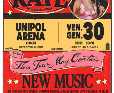 Raye in concerto a Bologna, unica data italiana a gennaio 2026