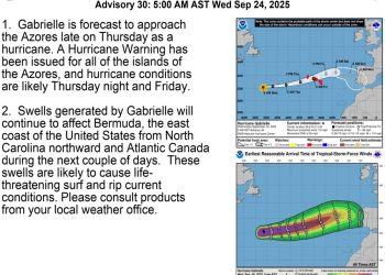 Allerta Meteo, allarme rosso alle Azzorre per l’arrivo dell’uragano Gabrielle