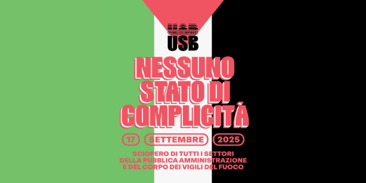 17 settembre: USB Pubblico Impiego si mobilita per la Palestina e la Global Sumud Flotilla