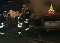 Olbia, auto in fiamme nella notte