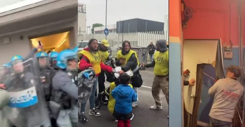Famiglie sfrattate a Bologna, polizia sfonda muri