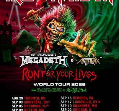 Iron Maiden in tour negli States, Megadeth e Anthrax le band di spalla