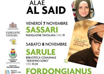 La scrittrice Alae Al Said sarà a Sassari venerdì 7 novembre e a Sarule e Fordongianus sabato 8