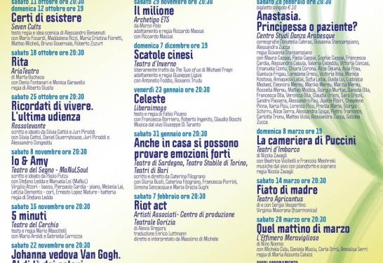 Presentata la Stagione Teatrale 2025-2026 “Emisfero Destro”: da ottobre a marzo a Sinnai