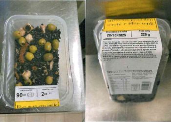 Insalata di riso nero con pollo richiamata per presenza di Listeria