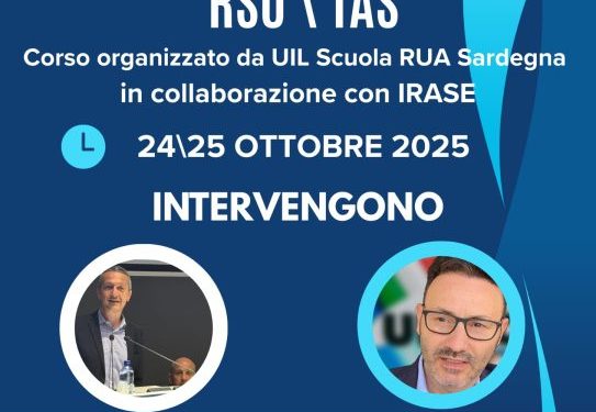 Formazione e aggiornamento, due giornate organizzate dalla Uil Scuola Rua Sardegna a Sardara