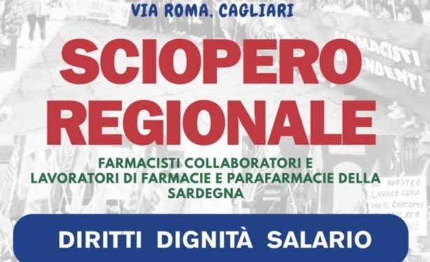 Mercoledì 15 ottobre sciopero regionale del settore delle Farmacie