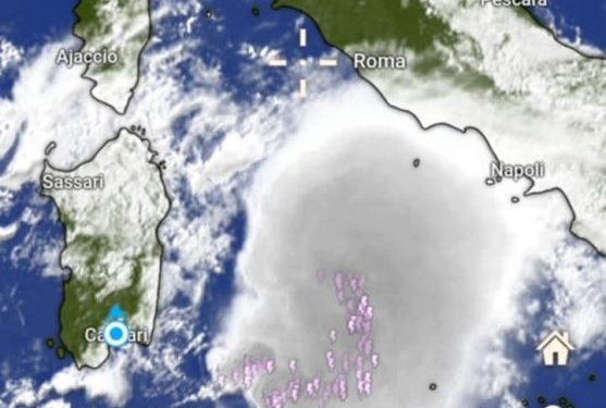 Ciclone mediterraneo sul Tirreno: peggioramento del tempo nelle prossime ore