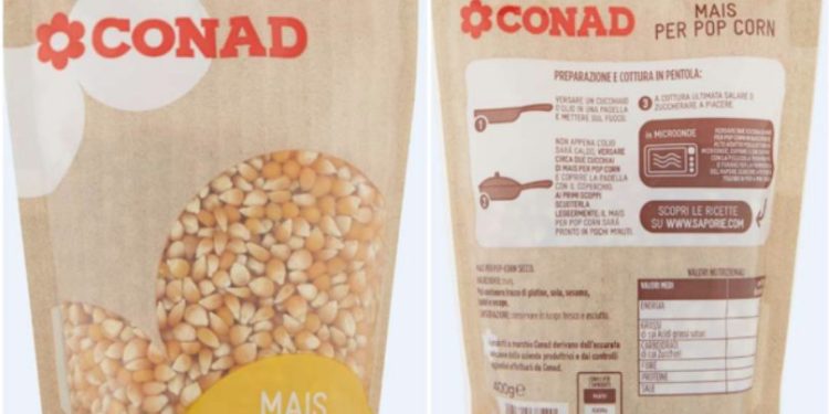 Conad richiama il mais per popcorn