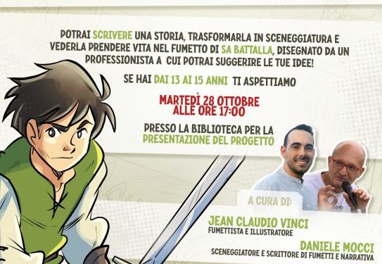 Sa Battalla: laboratorio, rivolto ai ragazzi, per sceneggiare un fumetto