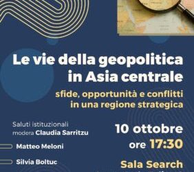 “Le vie della geopolitica in Asia Centrale”, presentazione a Cagliari del libro di Matteo Meloni