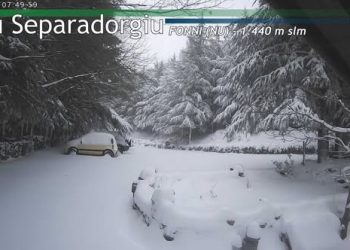 Copiosa nevicata in Sardegna, 50cm sulle cime del Gennargentu e 20 nei paesi
