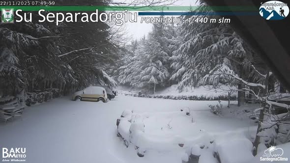 Copiosa nevicata in Sardegna, 50cm sulle cime del Gennargentu e 20 nei paesi