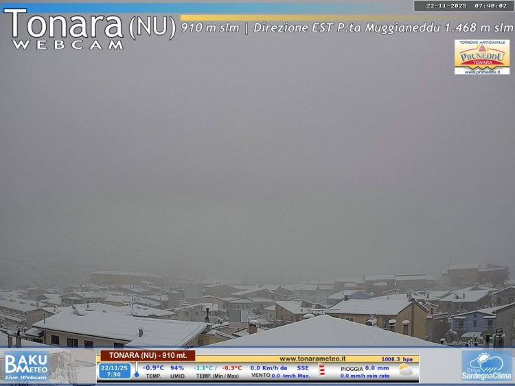 Copiosa nevicata in Sardegna, 50cm sulle cime del Gennargentu e 20 nei paesi