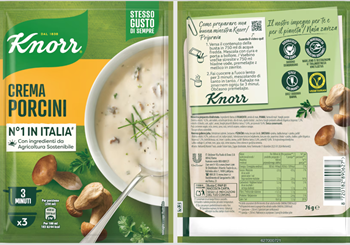 Knorr richiama la crema di porcini: possibile presenza di corpi estranei