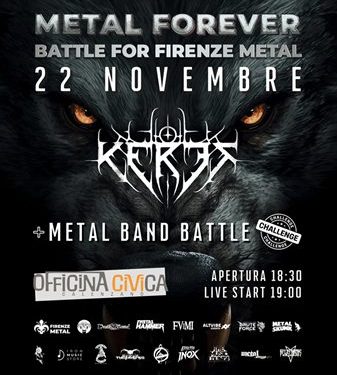 Metal Forever: i Keres headliner della seconda sfida eliminatoria all’officina civica