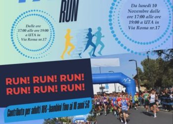 Domenica 16 novembre la Maratonina città di Uta, testimonial Lorenzo Patta
