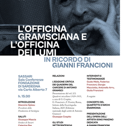 Il 21 novembre a Sassari presso la Fondazione di Sardegna l’omaggio all’illustre studioso Gianni Francioni