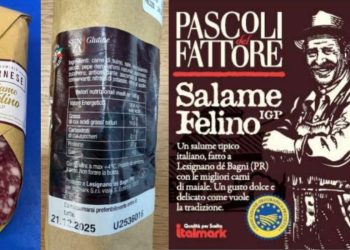 Il Ministero della Salute richiama il salame Felino IGP
