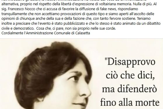 Polemica a Calasetta, il Comune replica alla voglia di censura di un giovane censore di professione