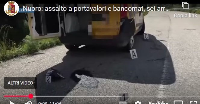 Assalti a blindati nel Nuorese, nel mirino furgoni e bancomat